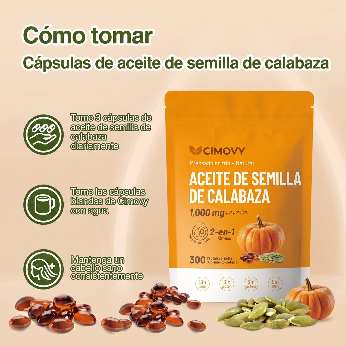 Cimovy Aceite de Semilla de Calabaza
