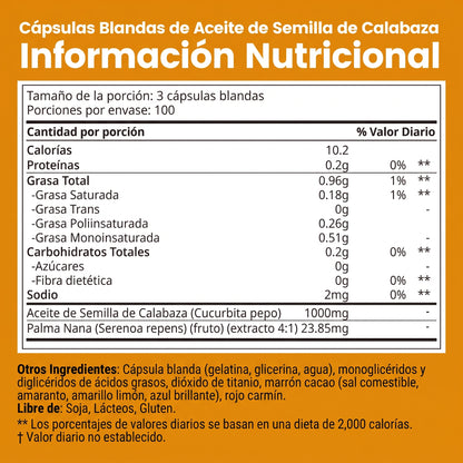 Cimovy Aceite de Semilla de Calabaza